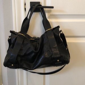 Kooba black leather satchel